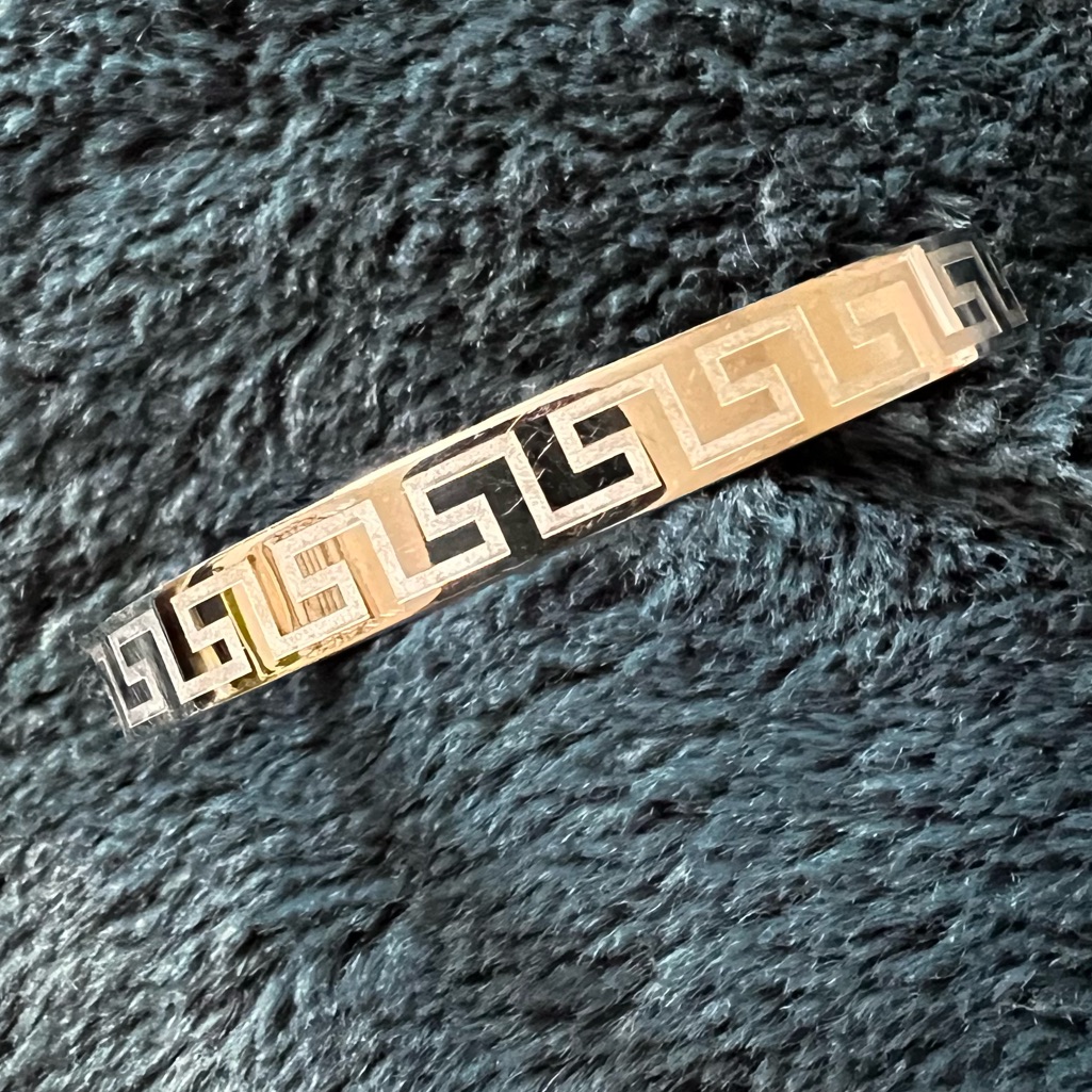 Greek Stainless Steel Cuff Bracelet